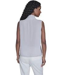 Calvin Klein Women's Sleeveless Chiffon V-Neck Top