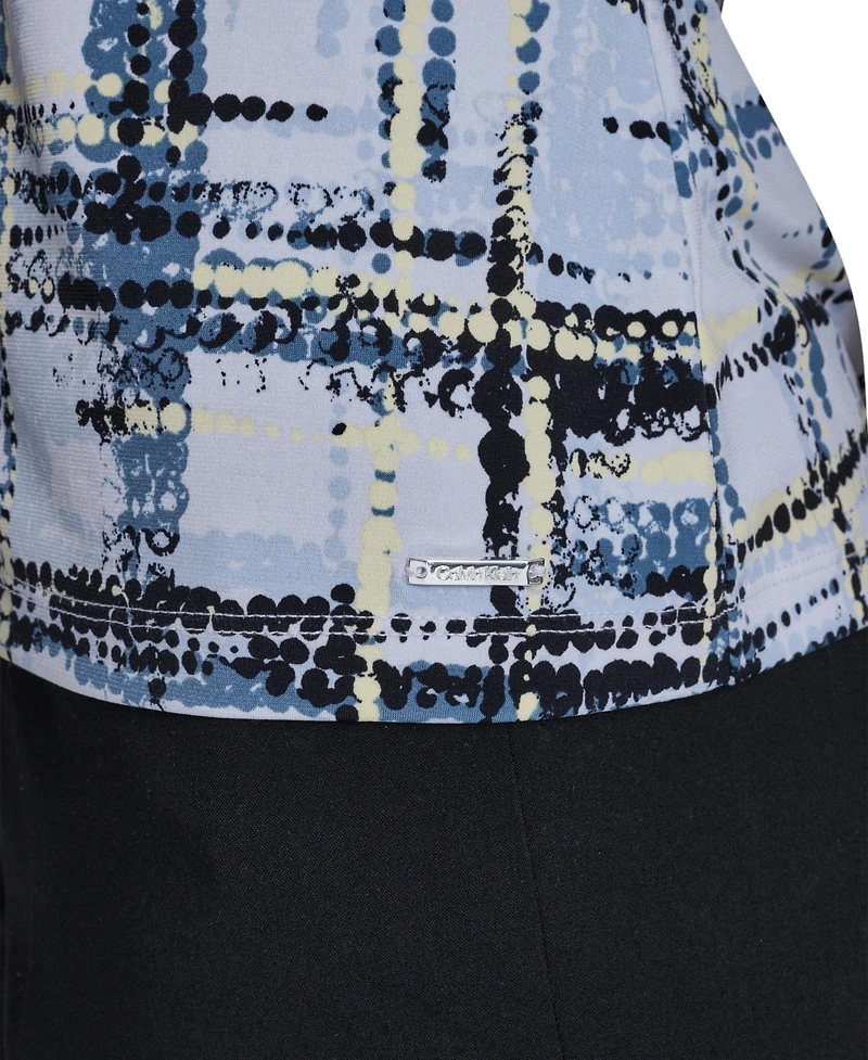 Calvin Klein Women's Printed Sleeveless V-Neck Top