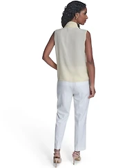 Calvin Klein Women's Sleeveless Chiffon V-Neck Top
