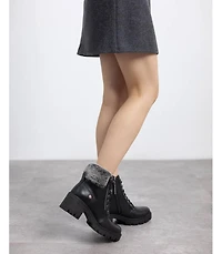 Women's Block Heel Combat Booties Refresh Collection By Xti