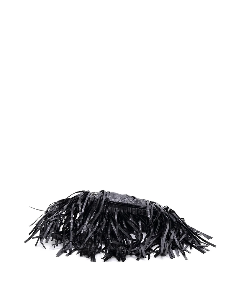 Pre-Owned Balenciaga Xs Le Cagole Giant Studs Fringe Shoulder Bag Leather