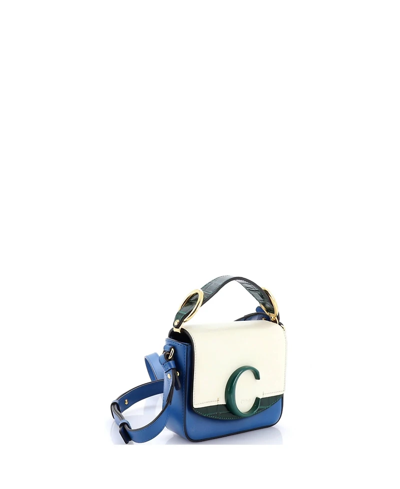 Pre-Owned Chloe Mini C Flap Bag Leather