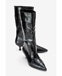 Prologue Shoes Crow Embossed Pointed Toe Boot (Women)
