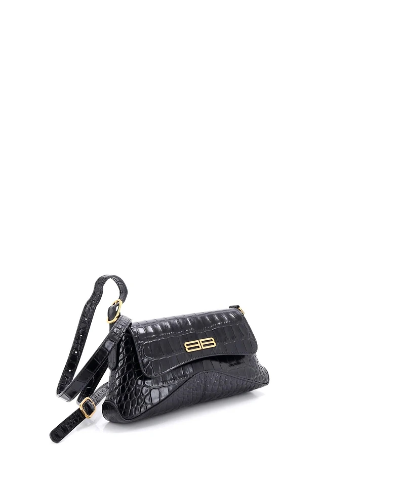 Pre-Owned Balenciaga Small Xx Flap Street Shoulder Bag Embossed Leather