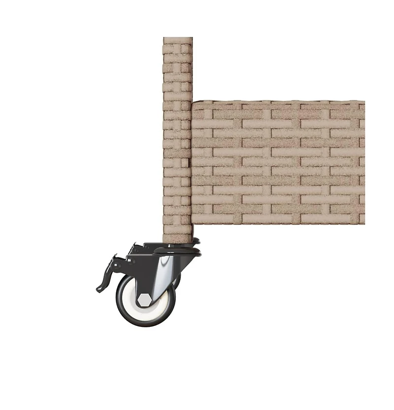 vidaXL Bar Cart 3-Tier Poly Rattan and Solid Wood Acacia