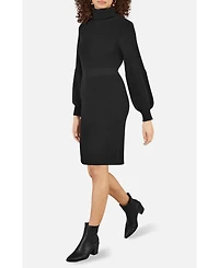 Yumi Women's Roll Neck Knitted Dress