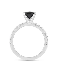 Macy's Black Diamond (2-1/5 ct. t.w.) & White Diamond (3/8 ct. t.w.) Engagement Ring in 14K White Gold