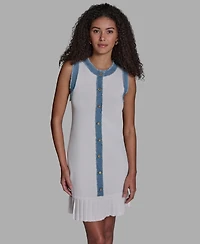 Bcbg Women's Crewneck Ruffle Hem Dress