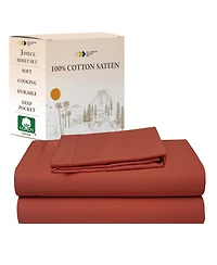 Soft 100% Cotton Sheets Set - Cooling Durable Sateen