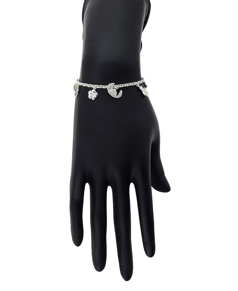 Disney Crystal and Mother of Pearl Lilo Stitch Summer Charm Bolo Bracelet