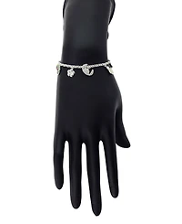 Disney Crystal and Mother of Pearl Lilo Stitch Summer Charm Bolo Bracelet