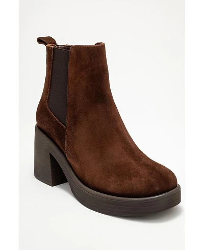 Forever & Always Women's Shoes Lysa Leather Platform Boot