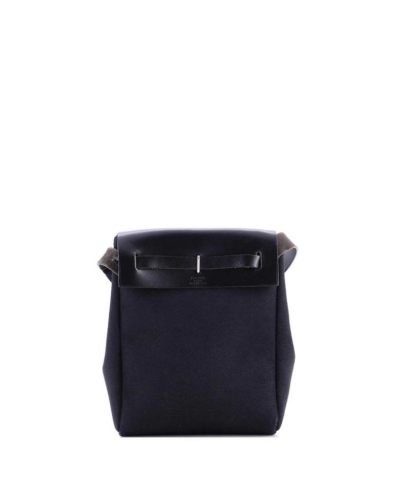 Pre-Owned Hermes Tpm Herbag Toile and Leather