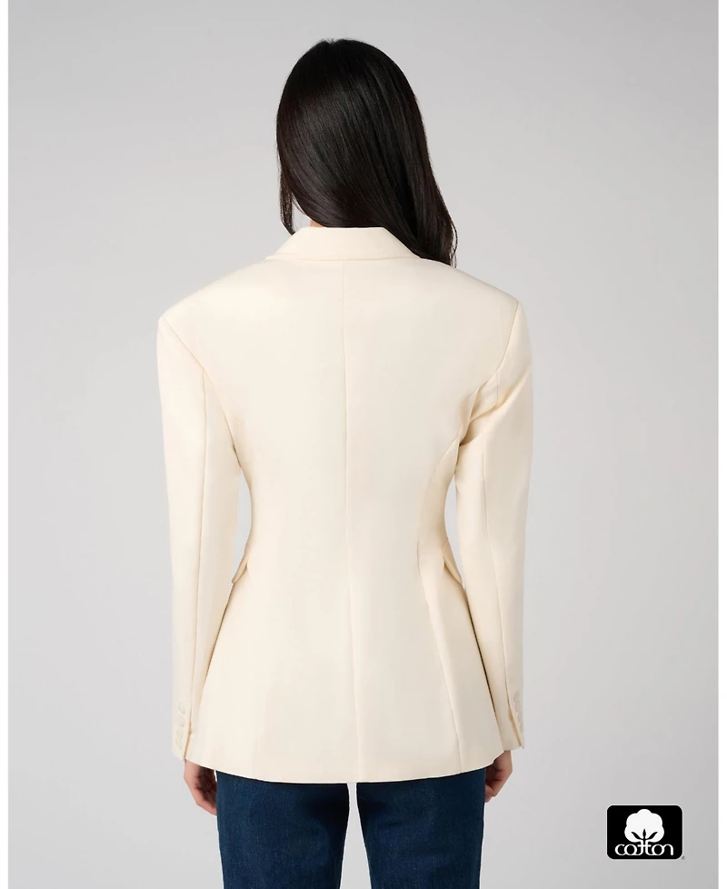 WeWoreWhat Women's Double Breasted Cinched Waist Blazer