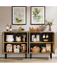 Tribesigns Kitchen Cabinet with Storage, 59" Buffet Sideboard Cabinet with Adjustable Shelves