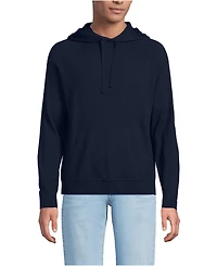 Lands' End Men's Long Sleeve Washable Merino Pullover Hoodie