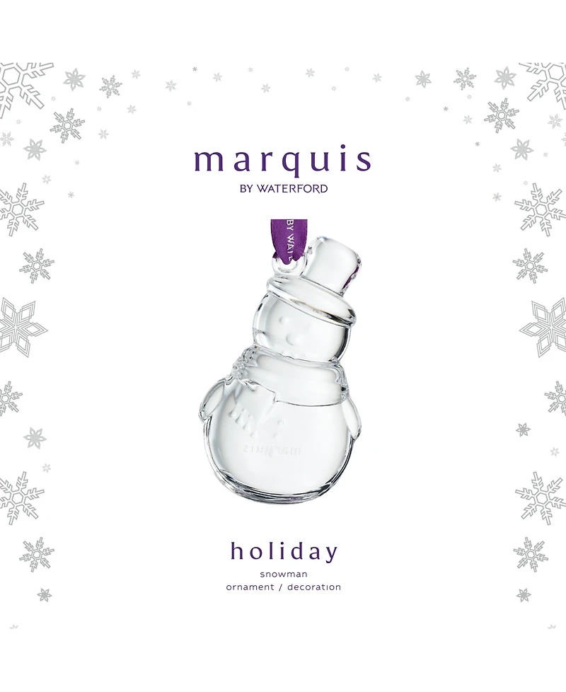 Marquis by Waterford Crystal Snowman Ornament