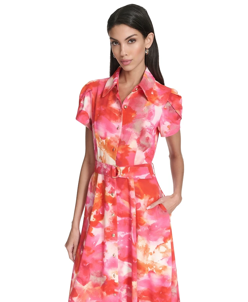 Halston Women's Tulip Printed Dress