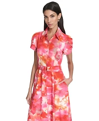 Halston Women's Tulip Printed Dress