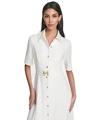 Halston Women's Collared Midi Dress