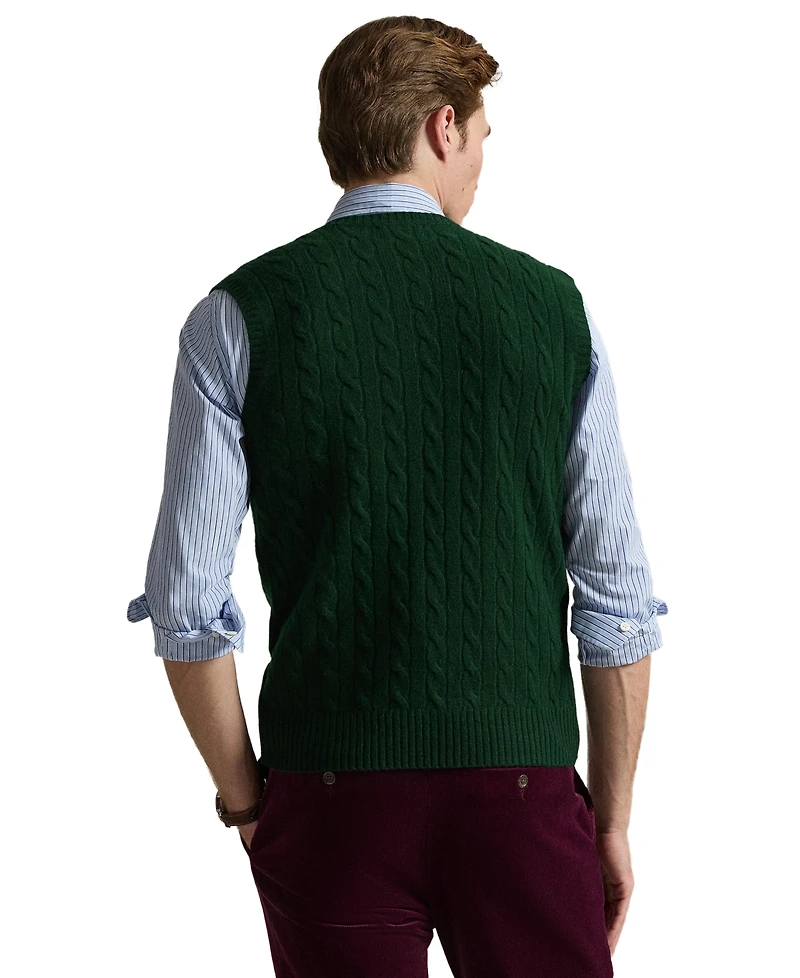 Polo Ralph Lauren Men's Cable-Knit Wool-Cashmere Sweater Vest