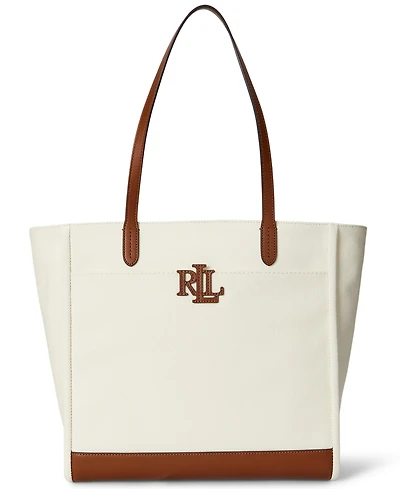 Lauren Ralph Lauren Cameryn Extra Large Canvas Tote Bag