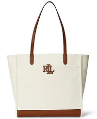 Lauren Ralph Lauren Cameryn Extra Large Canvas Tote Bag