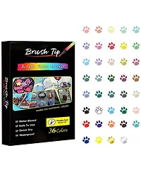 Htutwoo 36 Colors Nail Art Pens Set, Quick-drying and Waterproof Nail Point Graffiti Dotting Pen for Nail and Diy