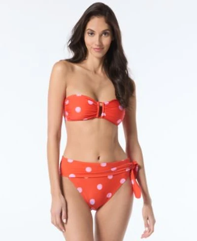 Kate Spade New York Womens Ring Front Bra Top High Waist Swim Bottoms