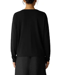 Eileen Fisher Women's V-Neck Button Front Top