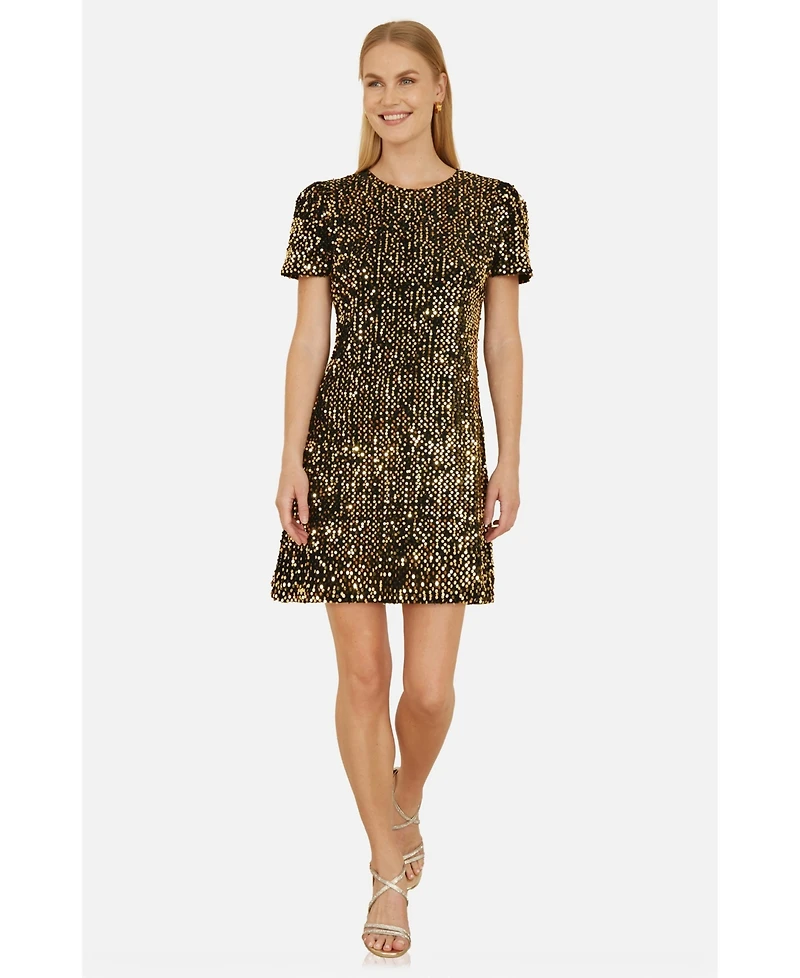 Yumi Women's Sequin Tunic Mini Dress