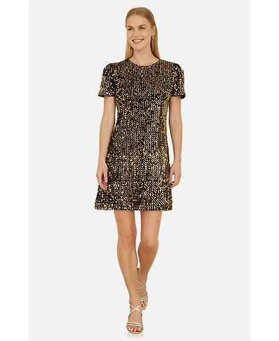 Yumi Women's Sequin Tunic Mini Dress