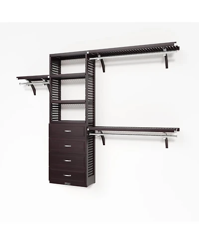 John Louis Home Solid Wood Reach-In Closet Organizer with 4 Drawers