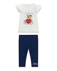 Guess Baby Girls Short-Sleeve T-Shirt and Leggings, 2-Piece Set