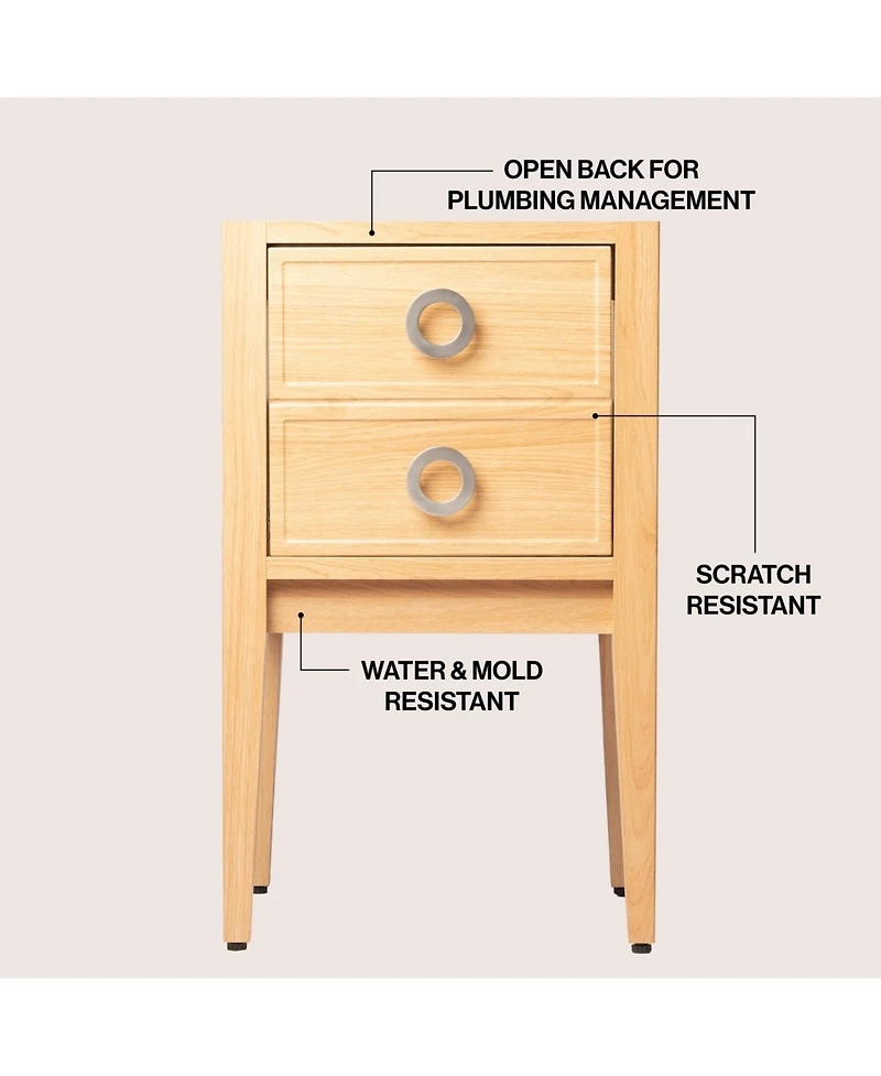 Jonathan Y Corbin Classic 1-Drawer Bath Vanity Base Only (Sink Basin Not Included