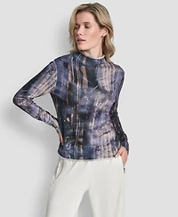 Dkny Women's Printed Long Sleeve Sweater