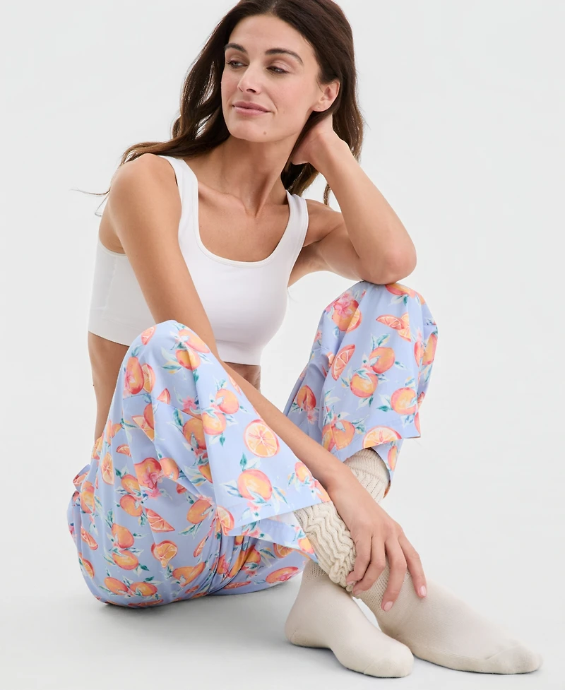 State of Day Women's Poplin Pajama Pants Xs-3X, Macy's Exclusive