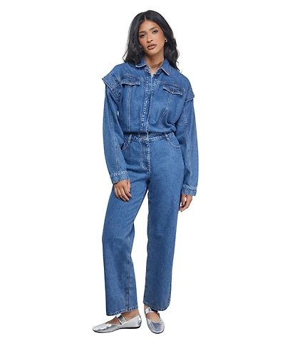 Warehouse Women's Tony Denim Jumpsuit