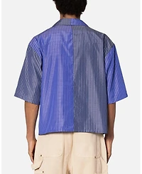 Loiter Men's Cropped Panel Stripe Short Sleeve T-Shirt