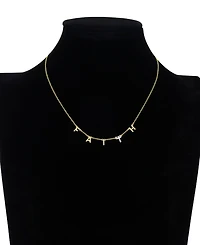 Unwritten Two Tone Faith Cubic Zirconia Cross Necklace with Extender