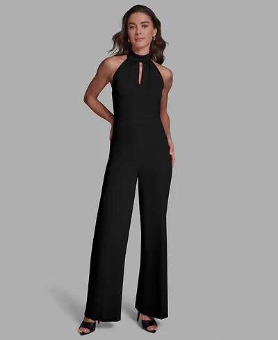 Bcbg Women's Scuba Crepe Keyhole Jumpsuit