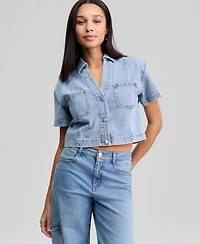 And Now This Women's Patchwork Denim Shirt, Macy's Exclusive