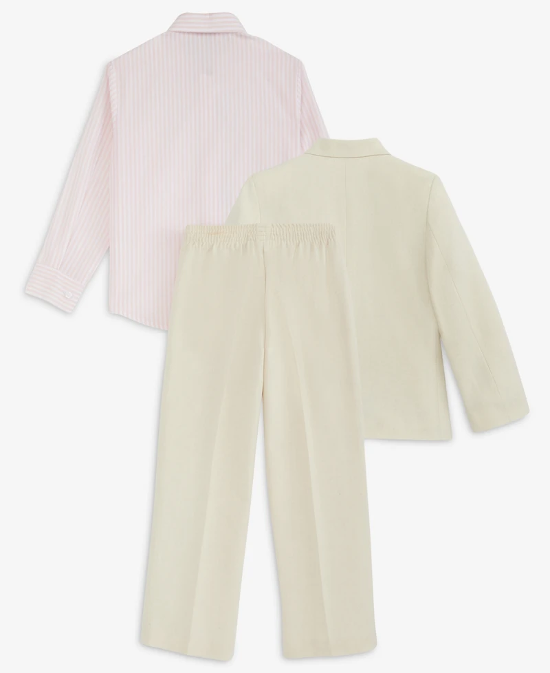 Nautica Toddler Boys' & Khaki Linen-Look 4-Pc. Suit Set