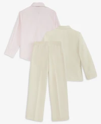 Nautica Toddler Boys' & Khaki Linen-Look 4-Pc. Suit Set