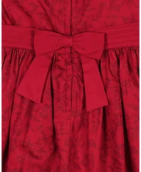 Hope & Henry Big Girls Organic Puff Sleeve Sateen Party Dress