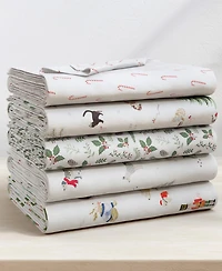 Linery & Co. Ultra-Soft Turkish Cotton Flannel Holiday Print Sheet Set