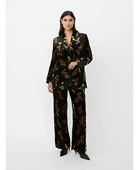 Masai Copenhagen Women's MaJaxi Velour Floral Print Blazer