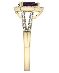 Macy's Amethyst (5/8 ct. t.w.) & Diamond (1/4 ct. t.w.) Ring in 14k Yellow Gold