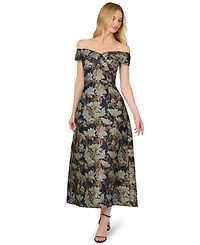 Adrianna Papell Women's Off-The-Shoulder Gown