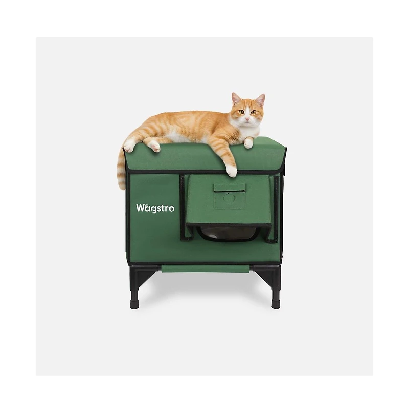 AllGuard Outdoor Heated Cat House – Night Camo (Small)